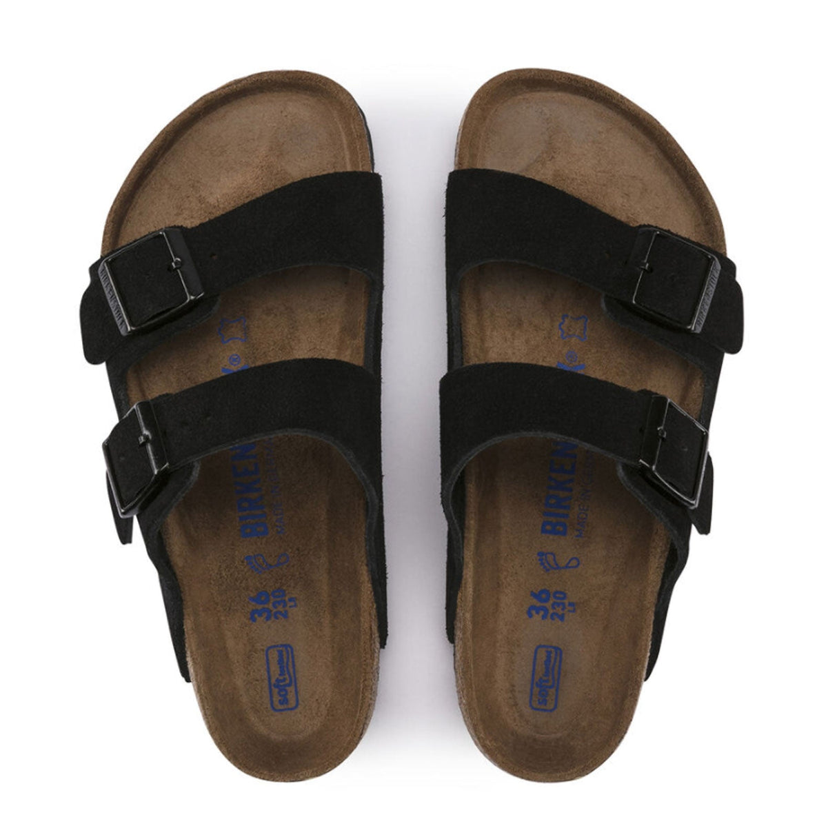 Birkenstock Arizona Soft Footbed Narrow Slide Sandal (Unisex) - Black Suede Sandal - Slide - The Heel Shoe Fitters