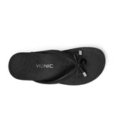 Vionic Bella II (Women) - Black Patent Sandals - Thong - The Heel Shoe Fitters