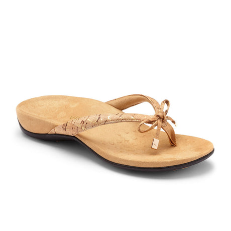 Vionic Bella II (Women) - Gold Cork Sandals - Thong - The Heel Shoe Fitters