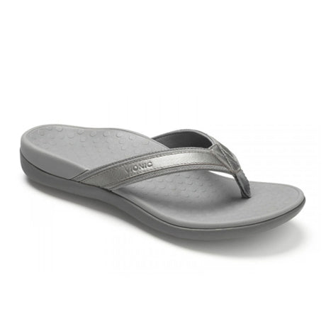 Vionic Tide (Women) - Pewter Metallic Sandals - Thong - The Heel Shoe Fitters