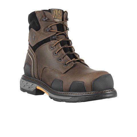 Ariat OverDrive 6" Composite Toe Work Boot (Men) - Dark Brown Boots - Work - 6 Inch - The Heel Shoe Fitters