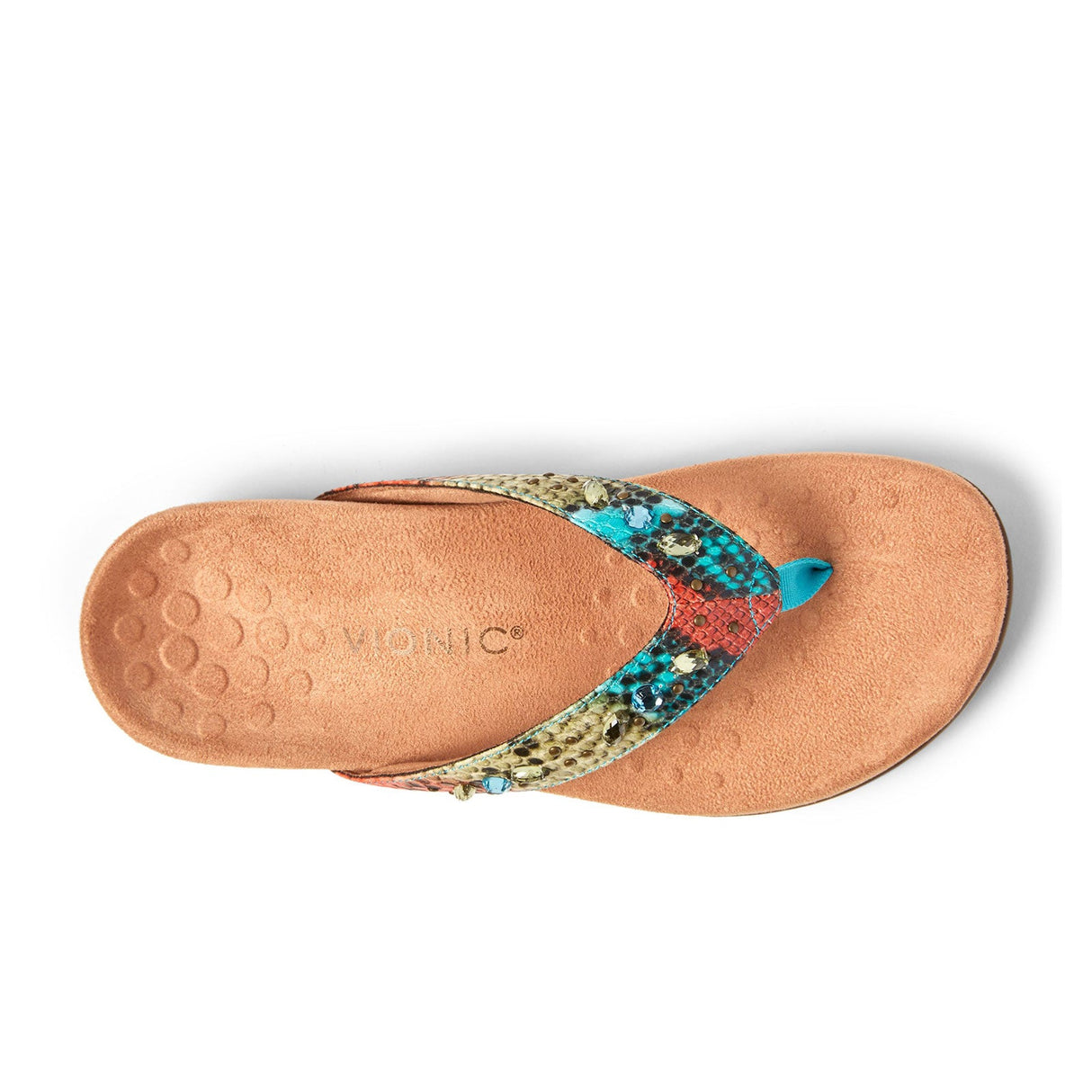 Vionic Lucia Thong Sandal (Women) - Blue Teal Sandals - Thong - The Heel Shoe Fitters