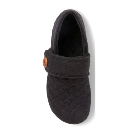 Vionic Jackie Flannel Slipper (Women) - Black Dress-Casual - Slippers - The Heel Shoe Fitters