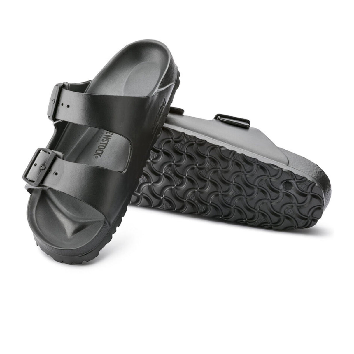Birkenstock Arizona EVA Narrow (Women) - Metallic Anthracite Sandals - Slide - The Heel Shoe Fitters