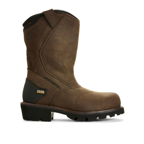 Ariat Powerline 400g 11" Waterproof Composite Toe Work Boot (Men) - Oily Distressed Brown Boots - Work - 11" - Composite Toe - The Heel Shoe Fitters