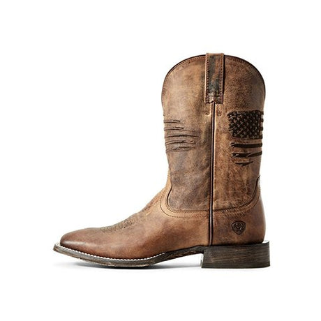 Ariat Circuit Patriot Western Boot (Men) - Weathered Tan Boots - Fashion - Mid Boot - The Heel Shoe Fitters