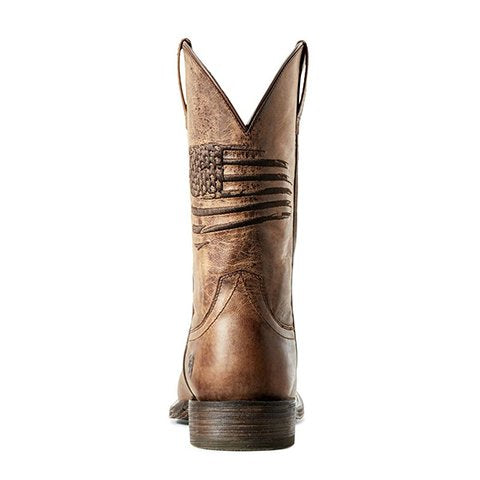Ariat Circuit Patriot Western Boot (Men) - Weathered Tan Boots - Fashion - Mid Boot - The Heel Shoe Fitters