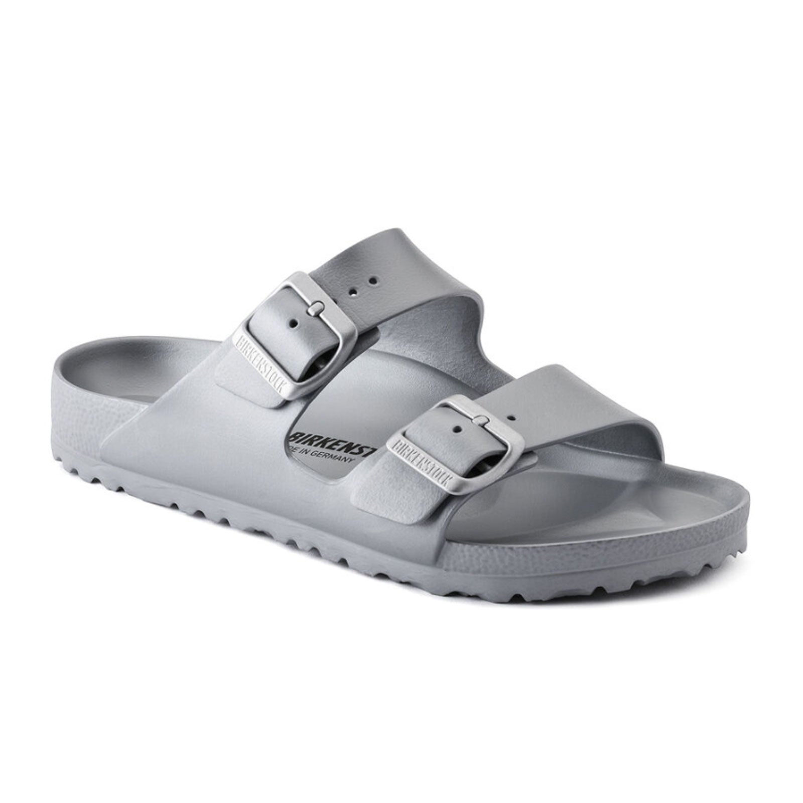 Birkenstock EVA Slide Sandal (Men) - Metallic Silver The Heel Shoe Fitters