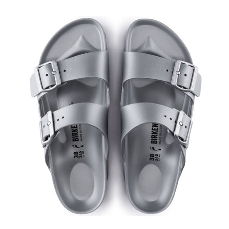 Birkenstock Arizona EVA (Men) - Metallic Silver Sandals - Slide - The Heel Shoe Fitters