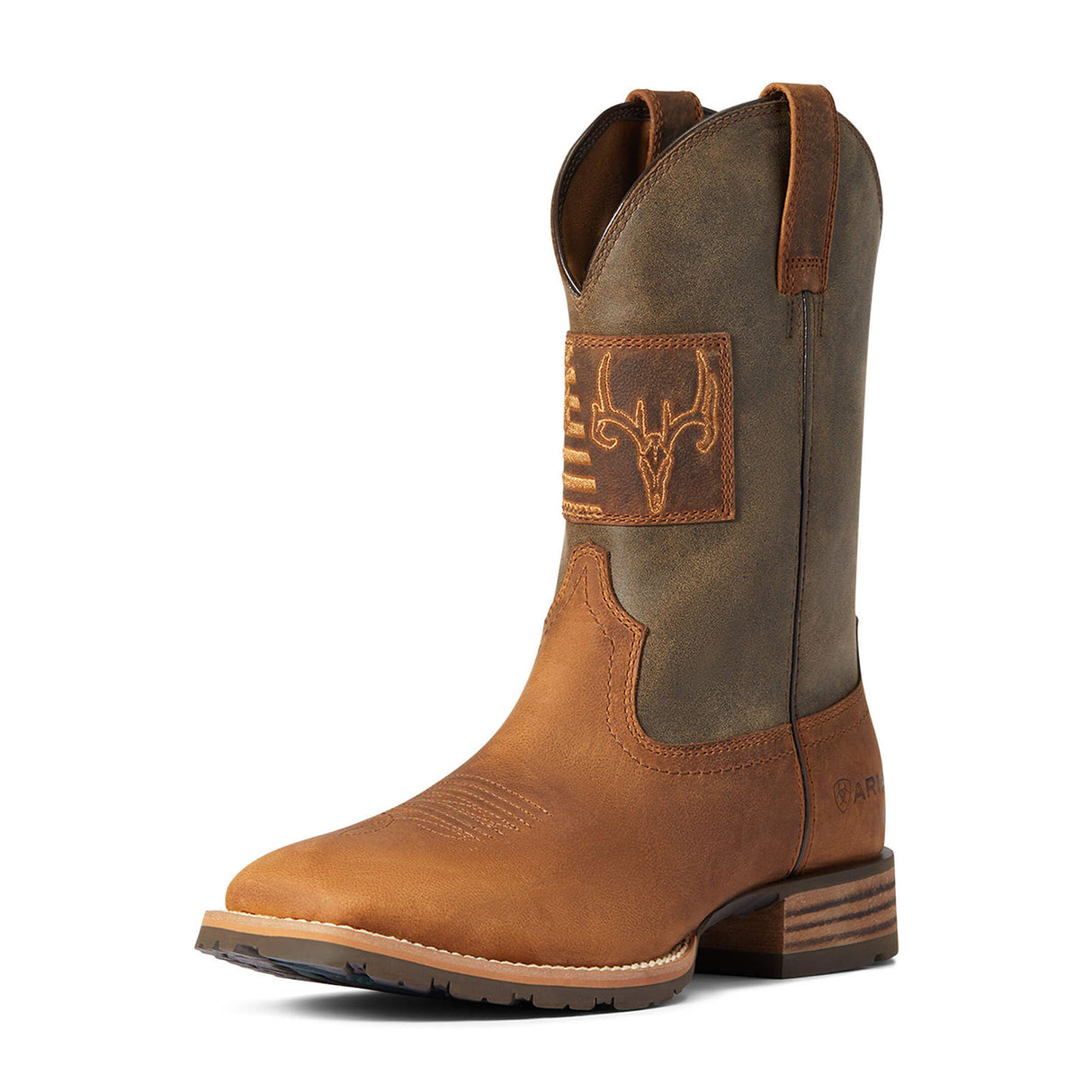 Ariat Hybrid Patriot Country Western Boot (Men) - Casper Brown Boots - Fashion - High - The Heel Shoe Fitters