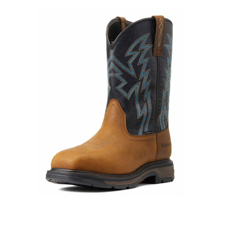 Ariat Workhog XT BOA Carbon Toe Western Work Boot (Men) - Dark Earth/Black Boots - Work - 11" - Composite Toe - The Heel Shoe Fitters