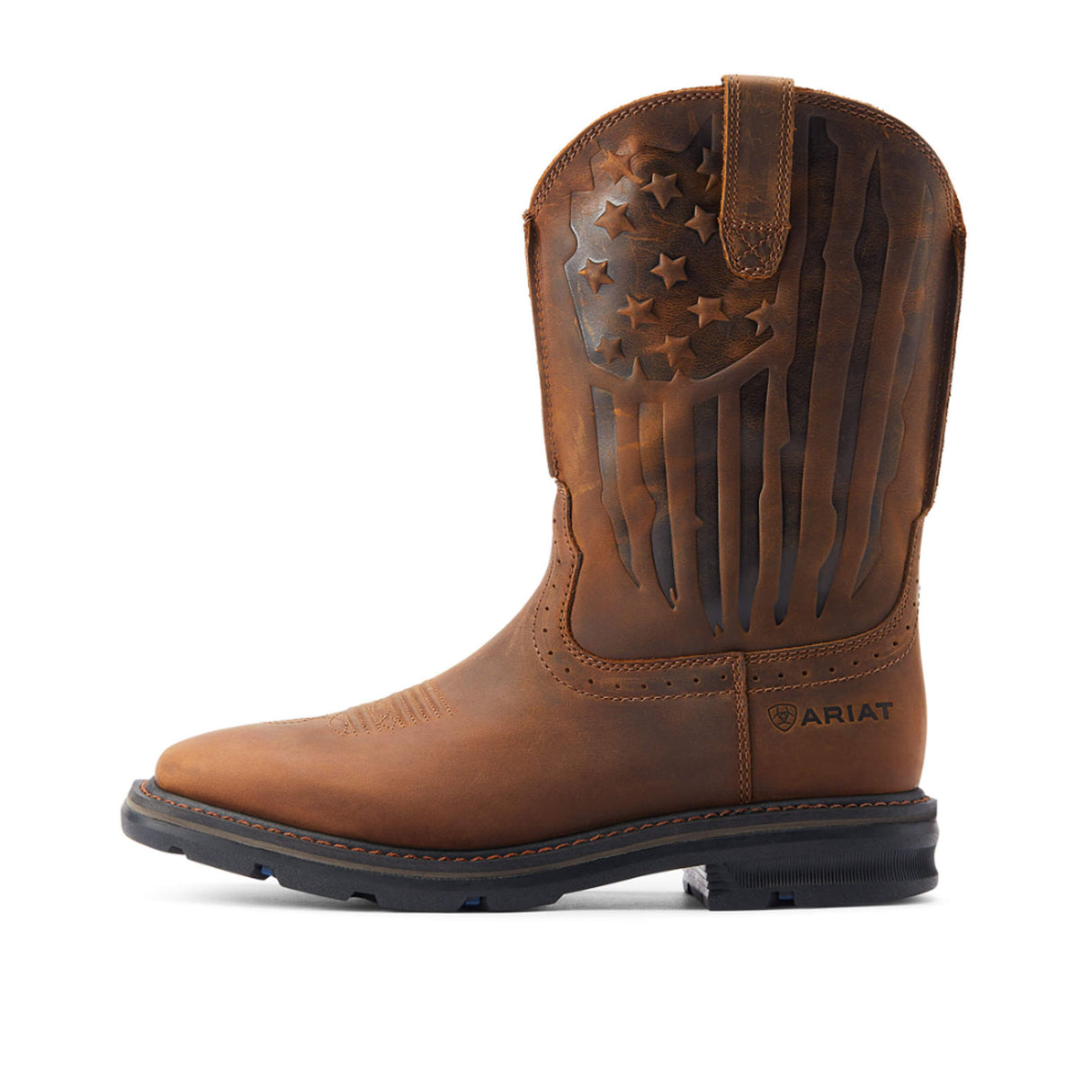Ariat Sierra Shock Shield Patriot Western Work Boot (Men) - Distressed Brown Boots - Work - The Heel Shoe Fitters
