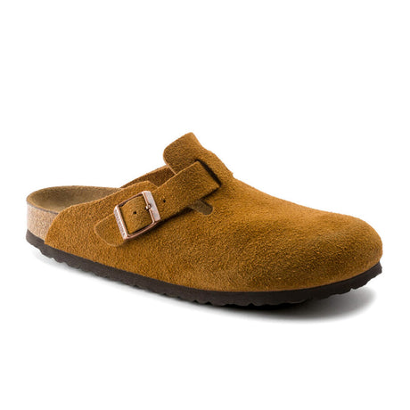Birkenstock Boston Soft Footbed (Men) - Mink Suede Dress-Casual - Clogs & Mules - The Heel Shoe Fitters