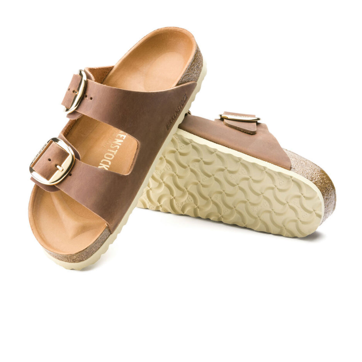 Birkenstock Arizona Big Buckle Slide Sandal (Women) - Cognac Oiled Leather Sandals - Slide - The Heel Shoe Fitters