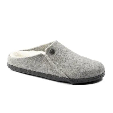 Birkenstock Zermatt Shearling Narrow Slipper (Women) - Light Gray/Natural Dress-Casual - Slippers - The Heel Shoe Fitters