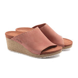 Birkenstock Namica Rivets Narrow (Women) - Earth Red Sandals - Heel/Wedge - The Heel Shoe Fitters