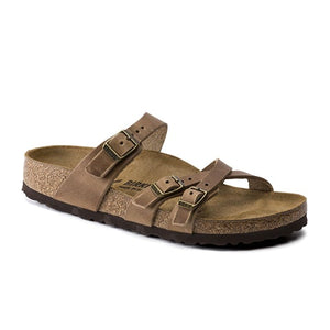 Birkenstock Franca Narrow Slide Sandal (Women) - Tobacco Oiled Leather Sandals - Slide - The Heel Shoe Fitters