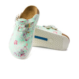 Birkenstock Kay Super Grip Clog (Women) - Flower Mint Birko-Flor Dress-Casual - Clogs & Mules - The Heel Shoe Fitters