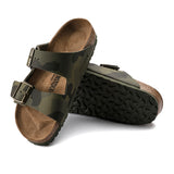 Birkenstock Arizona Birko-Flor Narrow Slide Sandal (Women) - Desert Soil Camouflage Green Sandals - Slide - The Heel Shoe Fitters