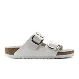 Birkenstock Arizona Big Buckle Slide Sandal (Women) - White Smooth Leather Sandals - Slide - The Heel Shoe Fitters