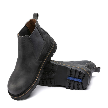 Birkenstock Stalon Chelsea Boot (Men) - Graphite Oiled Leather Boots - Fashion - Chelsea - The Heel Shoe Fitters