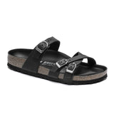 Birkenstock Franca Hex Narrow Slide Sandal (Women) - Black Oiled Leather Sandals - Slide - The Heel Shoe Fitters