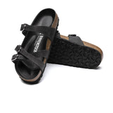 Birkenstock Franca Hex Narrow Slide Sandal (Women) - Black Oiled Leather Sandals - Slide - The Heel Shoe Fitters