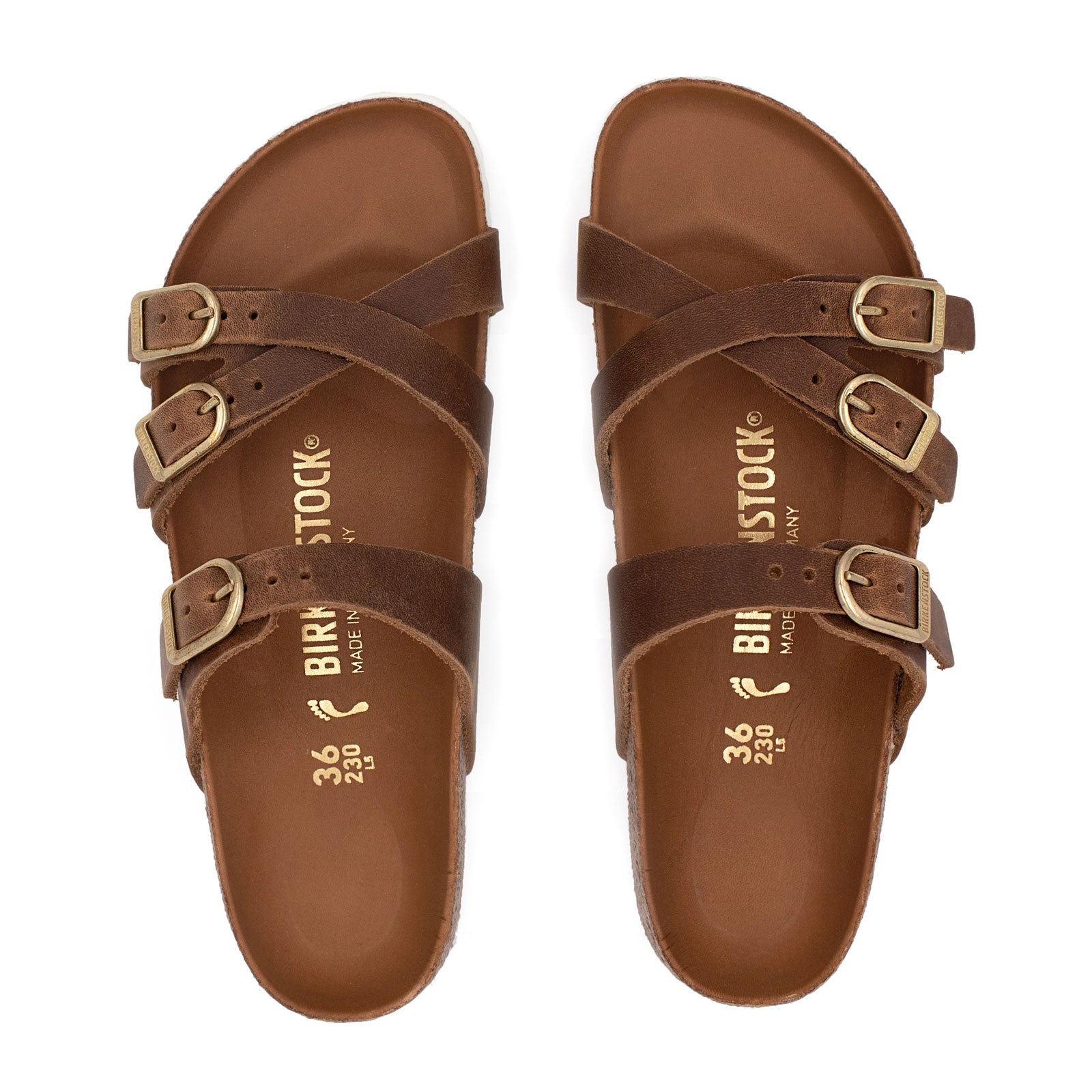 Birkenstock Franca Hex Narrow Slide Sandal (Women) - Cognac Sandals - Slide - The Heel Shoe Fitters