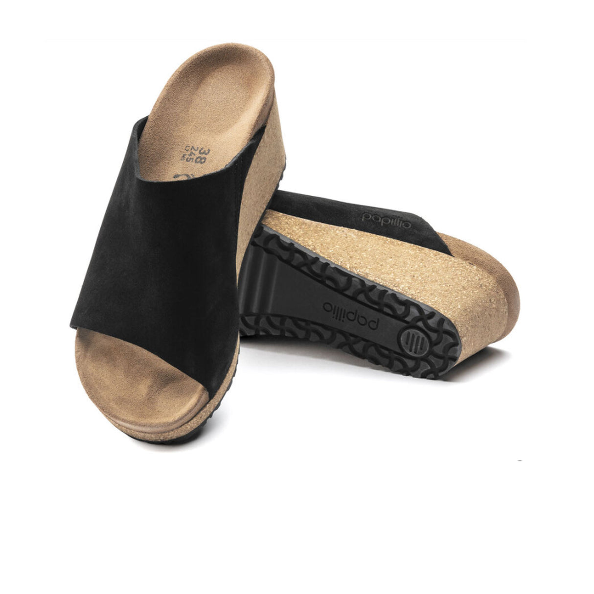 Birkenstock Namica Wedge Sandal (Women) - Black Suede Sandals - Heel/Wedge - The Heel Shoe Fitters