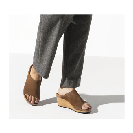 Birkenstock Namica Wedge Sandal (Women) - Tea Suede Sandals - Heel/Wedge - The Heel Shoe Fitters