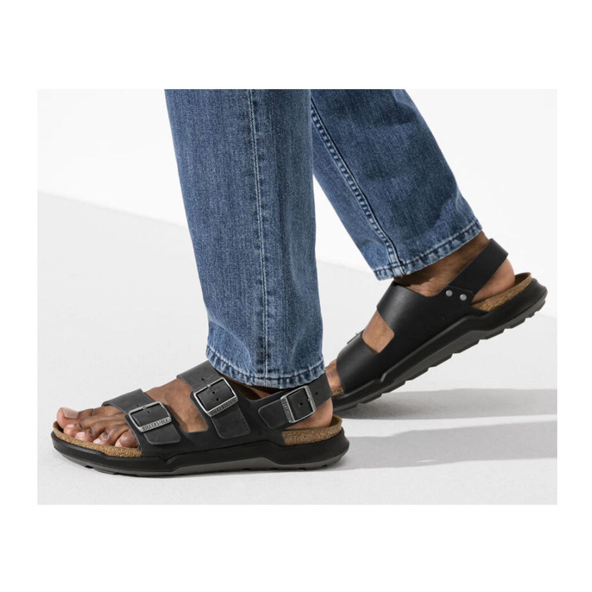 Birkenstock Milano CT Backstrap Sandal (Men) - Black Oiled Leather Sandals - Backstrap - The Heel Shoe Fitters