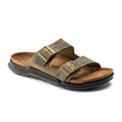 Birkenstock Arizona Crosstown Slide Sandal (Men) - Faded Khaki Oiled Leather Sandals - Slide - The Heel Shoe Fitters