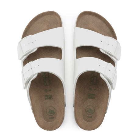 Birkenstock Arizona Grooved Narrow Vegan Platform Sandal (Women) - White Sandals - Slide - The Heel Shoe Fitters