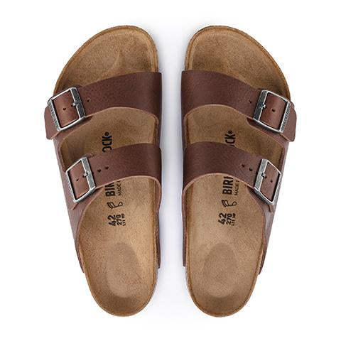 Birkenstock Arizona Slide Sandal (Men) - Vintage Wood Roast Leather Sandals - Slide - The Heel Shoe Fitters