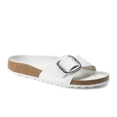 Birkenstock Madrid Big Buckle Narrow Slide Sandal (Women) - White Sandals - Slide - The Heel Shoe Fitters