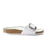 Birkenstock Madrid Big Buckle Narrow Slide Sandal (Women) - White Sandals - Slide - The Heel Shoe Fitters