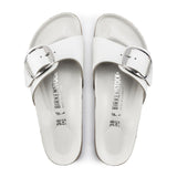 Birkenstock Madrid Big Buckle Narrow Slide Sandal (Women) - White Sandals - Slide - The Heel Shoe Fitters