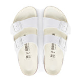 Birkenstock Arizona Sandal (Women) - White/White Birko-Flor Sandals - Slide - The Heel Shoe Fitters