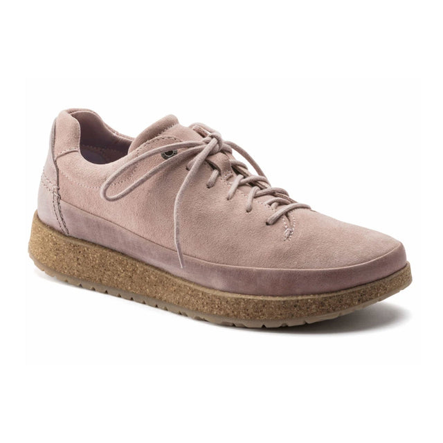 Birkenstock Honnef Low Narrow Lace Up (Women) - Soft Pink Suede Dress-Casual - Lace Ups - The Heel Shoe Fitters