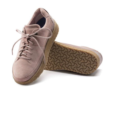 Birkenstock Honnef Low Narrow Lace Up (Women) - Soft Pink Suede Dress-Casual - Lace Ups - The Heel Shoe Fitters