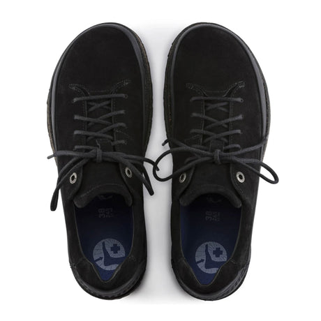 Birkenstock Honnef Low Lace Up (Unisex) - Black Suede Athletic - Casual - Lace Up - The Heel Shoe Fitters