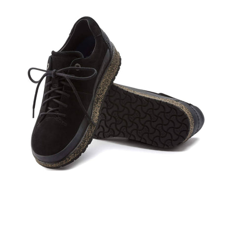 Birkenstock Honnef Low Lace Up (Unisex) - Black Suede Athletic - Casual - Lace Up - The Heel Shoe Fitters