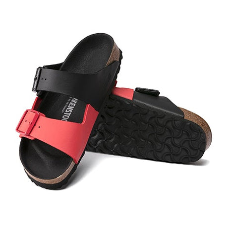 Birkenstock Arizona Split Sandal (Women) - Black/Poppy Birko-Flor Sandals - Slide - The Heel Shoe Fitters