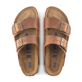 Birkenstock Arizona Soft Footbed Narrow Slide Sandal (Women) - Cognac Oiled Leather Sandals - Slide - The Heel Shoe Fitters