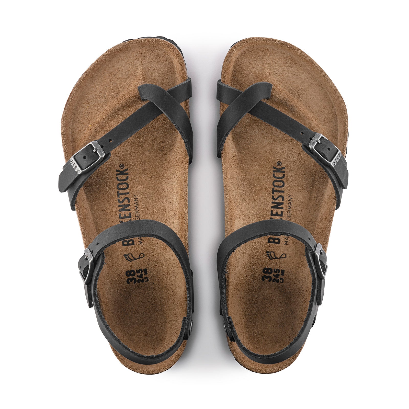 Womens black leather online birkenstocks