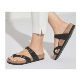 Birkenstock Mayari Vegan Birkibuc (Women) - Black Sandals - Thong - The Heel Shoe Fitters