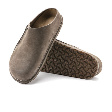 Birkenstock Zermatt 365 Narrow Slipper (Women) - Gray Taupe Suede Dress-Casual - Slippers - The Heel Shoe Fitters