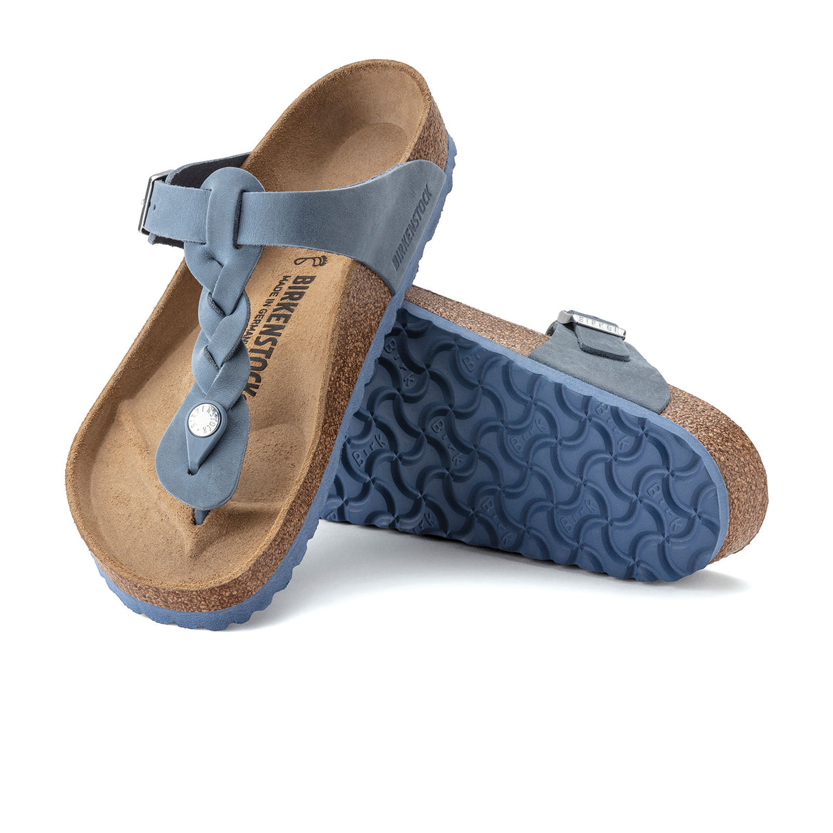Birkenstock Gizeh Braided Thong Sandal (Women) - Dusty Blue Sandals - Thong - The Heel Shoe Fitters