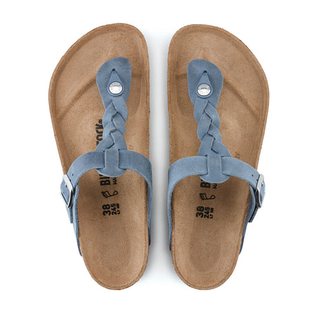 Birkenstock Gizeh Braided Thong Sandal (Women) - Dusty Blue Sandals - Thong - The Heel Shoe Fitters