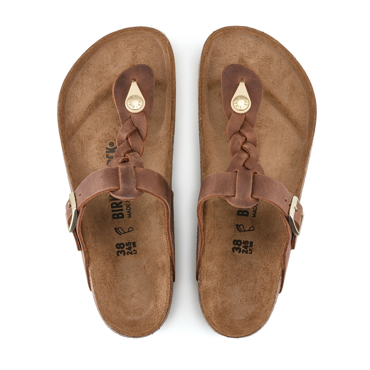 Birkenstock Gizeh Braided Thong Sandal (Women) - Cognac Sandals - Thong - The Heel Shoe Fitters